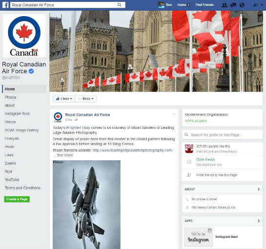 RCAF reaches social media milestone - Skies Mag