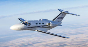 Textron Aviation Inc. recently completed certification for automatic dependent surveillance-broadcast Out (ADS-B Out) on the Citation Mustang. Textron Photo