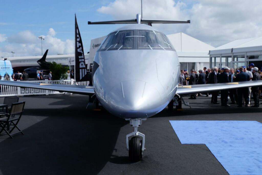 Pilatus held a reception to welcome potential PC-24 customers and members of the media at NBAA-BACE. Ben Forrest Photo