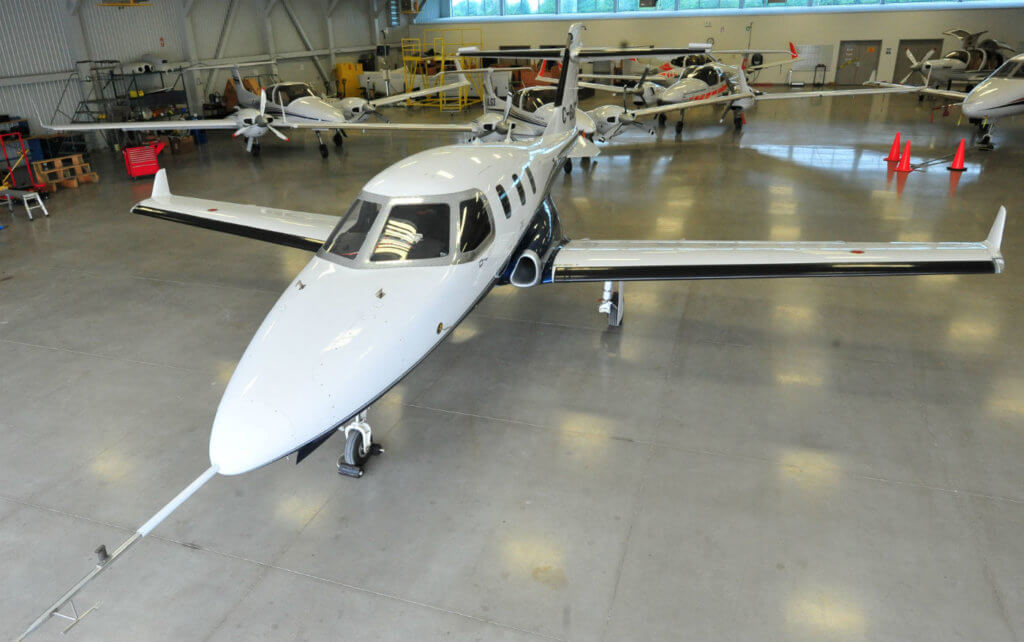 Development of the Diamond D-Jet, a single-engine, five-seat pressurized jet, was suspended in 2013 when the program was 70 per cent complete. Its future remains uncertain. Mike Reyno Photo