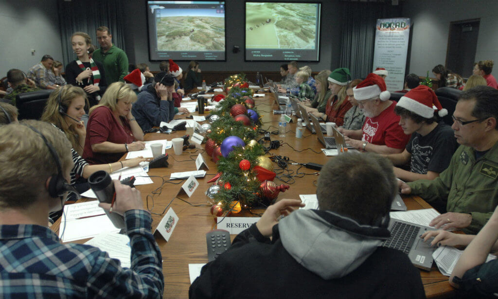 NORAD Tracks Santa is a huge project, but also a labour of love for the many who gather each year to answer phones, write emails and update his worldwide journey on social media. NORAD Photo