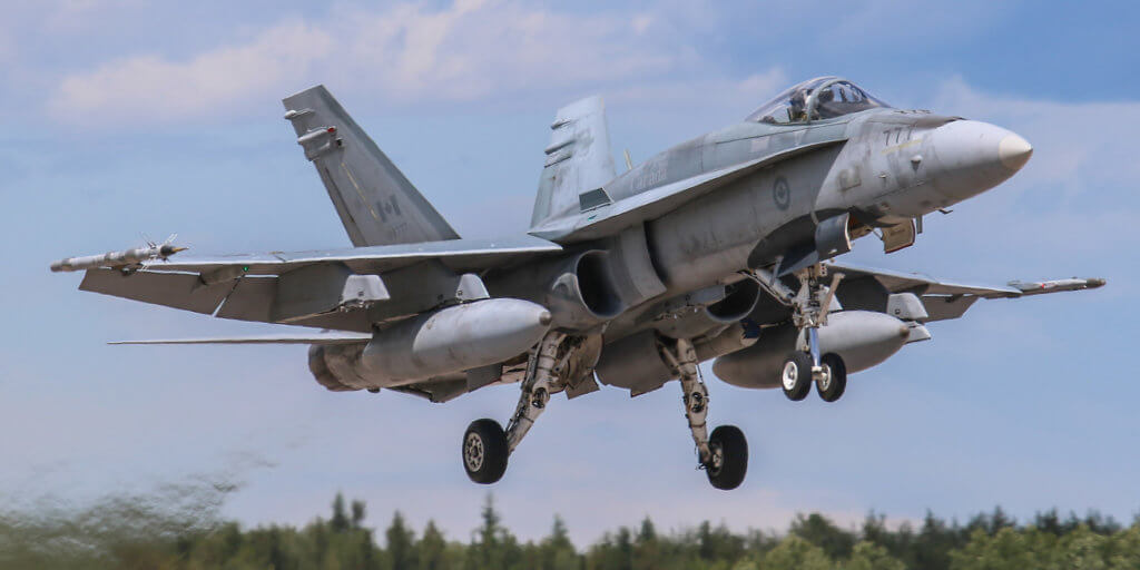 CF-188 Hornets have flown close air support, air interdiction and threat simulation missions during Exercise Maple Flag, while taking advantage of the CLAWR's training facilities year-round. Steve Bigg Photo