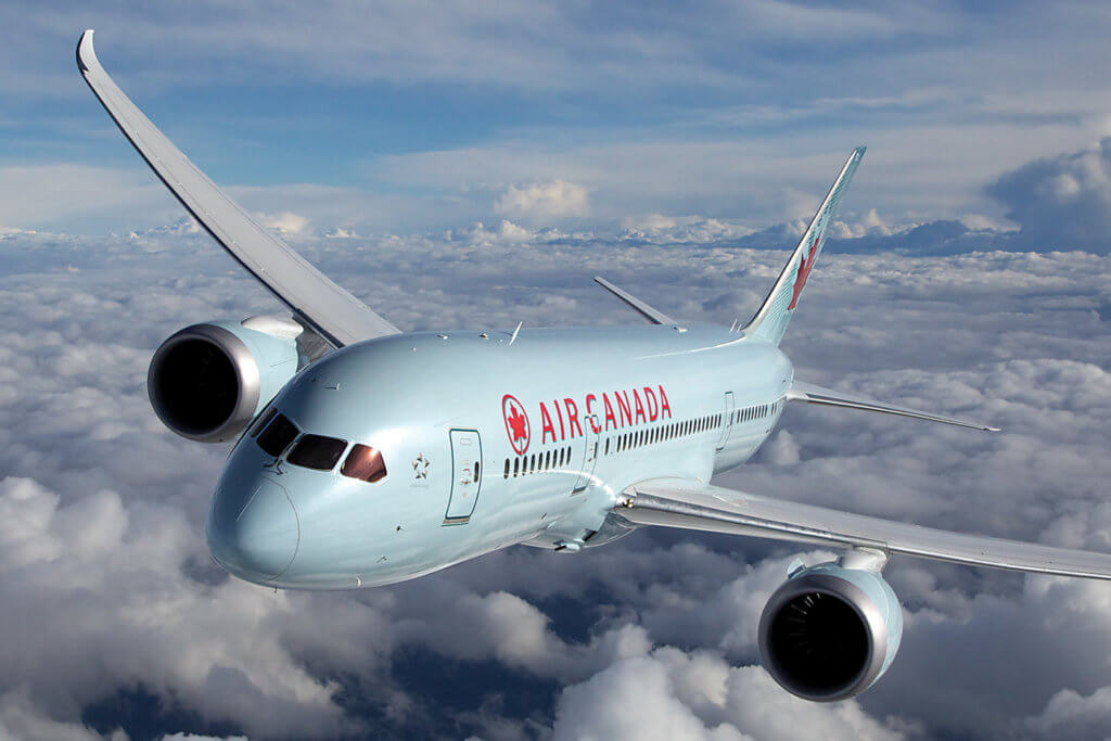 The 251-seat 787-800 has a range of roughly 14,500 kilometres, while the 298-seat 787-900 has a range of about 15,370 kilometres. Both models ordered by Air Canada have General Electric engines.