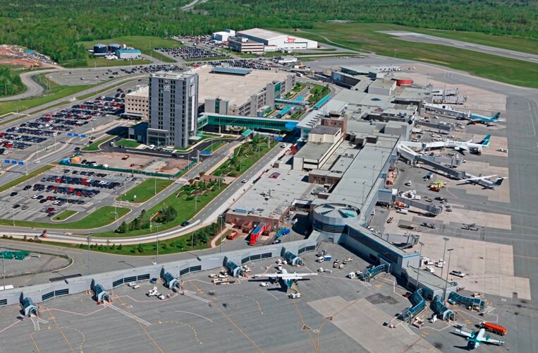 An aerial view of Halifax Stanfield International Airport.