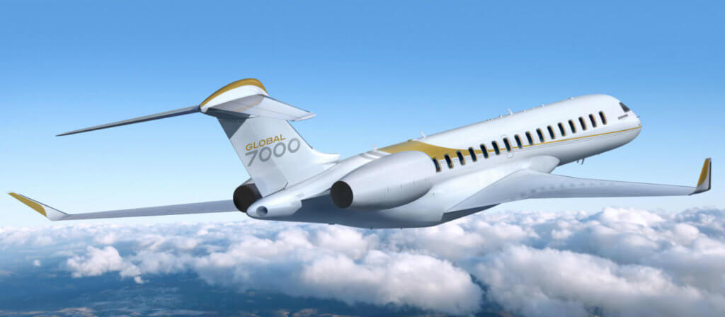 A federal loan announced on Feb. 7, 2017, will help to assure continued progress in Bombardier's Global 7000 program. The new business jet, which first flew on Nov. 4, 2016, is targeted for entry into service in the second half of 2018. Bombardier Photo