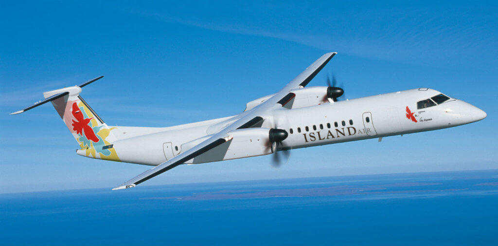 The five-year agreement provides component support for the Q400 aircraft selected to renew and expand Island Air's fleet. Bombardier Photo