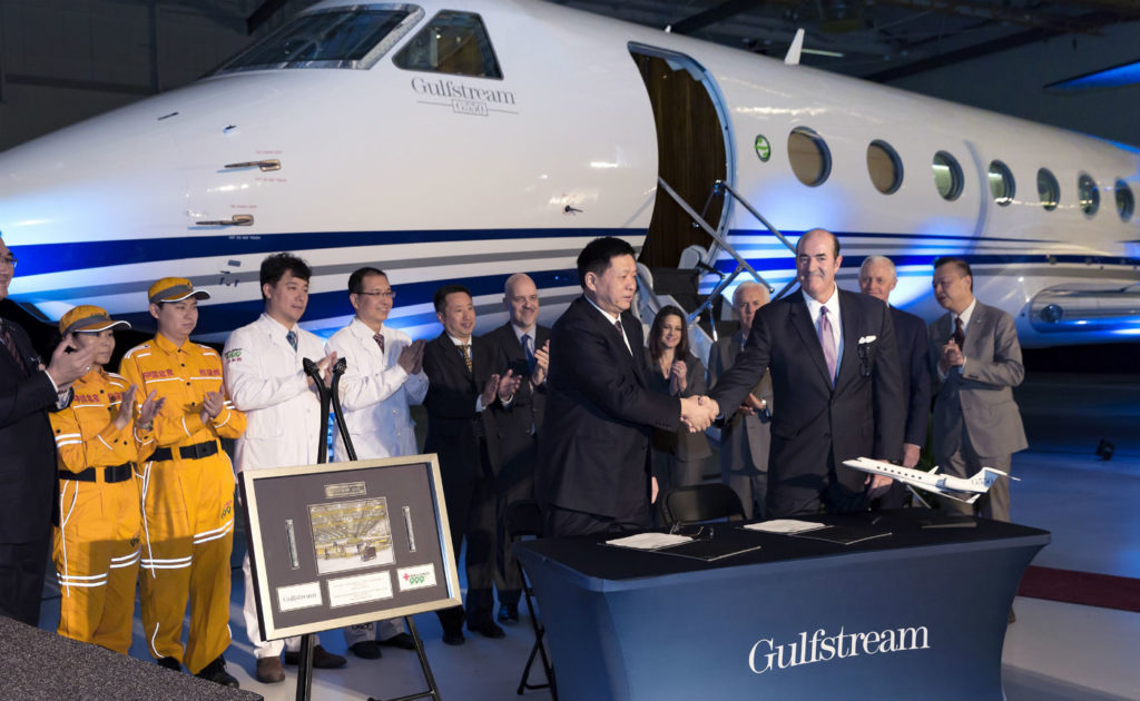 The G550 medevac will be used for disaster relief and air rescue services. The aircraft will feature in-flight emergency resuscitation enabled by hospital beds with inboard tracking capabilities for better doctor-patient access. Gulfstream Photo