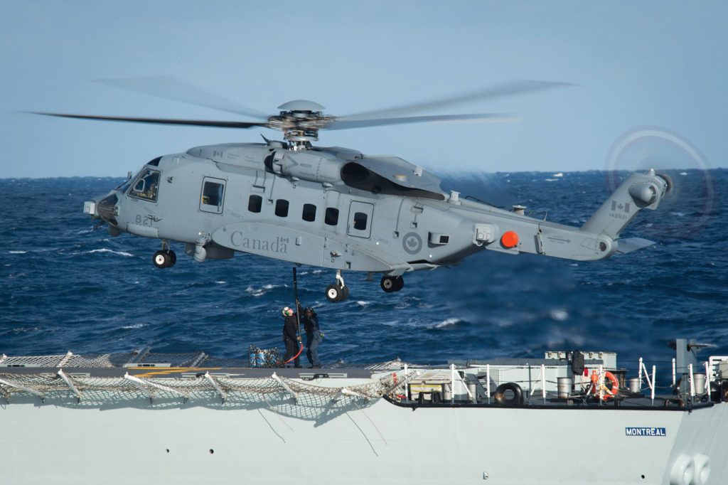 CH-148 Cyclone maritime helicopter in flight