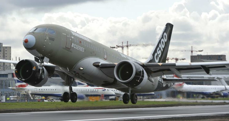 The CS100 aircraft will offer new opportunities to airlines for operations at challenging airports around the world. Bombardier Photo