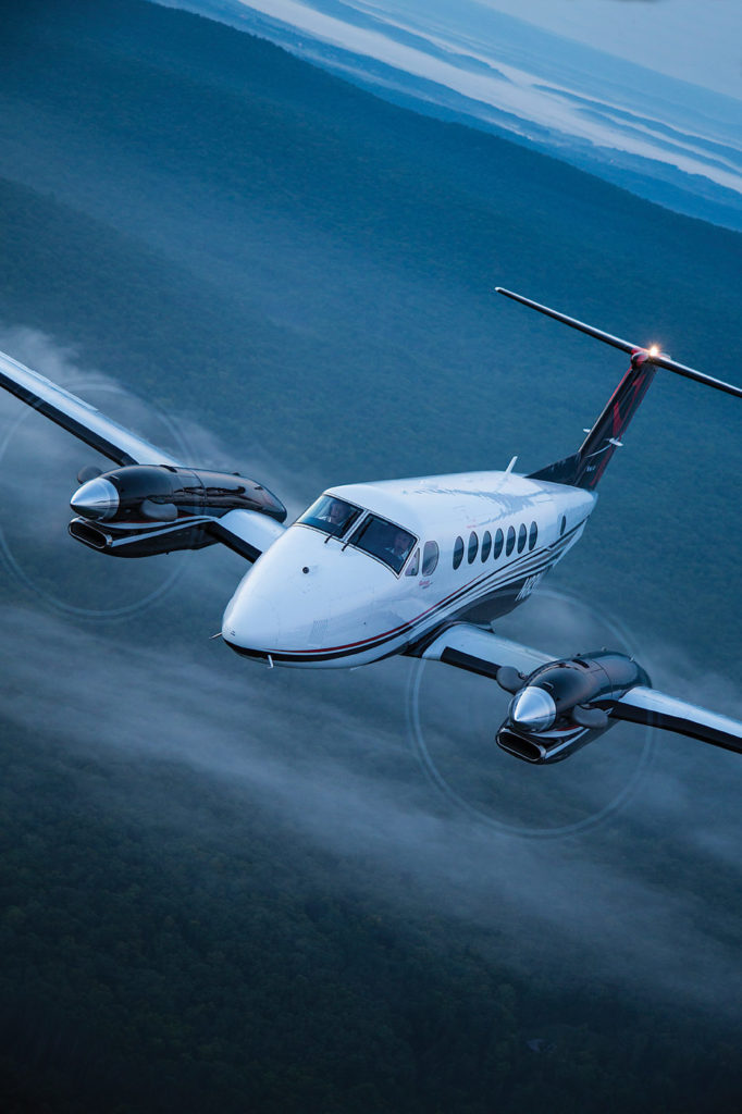 The King Air owes its enduring appeal to its full suite of capabilities, including reliable performance and the ability to land on shorter runways than jet aircraft. Newer models also offer VIP comfort. Textron Photo