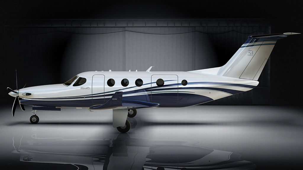 Announced in 2015, the new Cessna Denali is expected to cruise at 285 knots, offer a four-passenger range of 1,600 nm and have an 1,100-pound full fuel payload, with a spacious executive cabin. Textron Photo