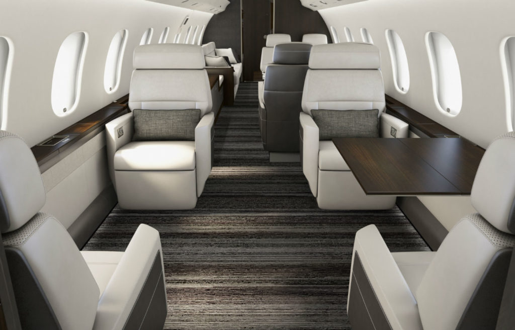 The new Premier cabin features architectural design and commonality with the entire Global family. Bombardier Photo