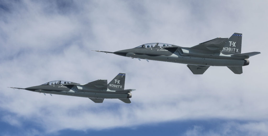The U.S. Air Force Advanced Pilot Training System competition, commonly known as T-X, is designed to replace the T-38 trainer in use today. It will help train fighter and bomber pilots for generations to come. Boeing Photo