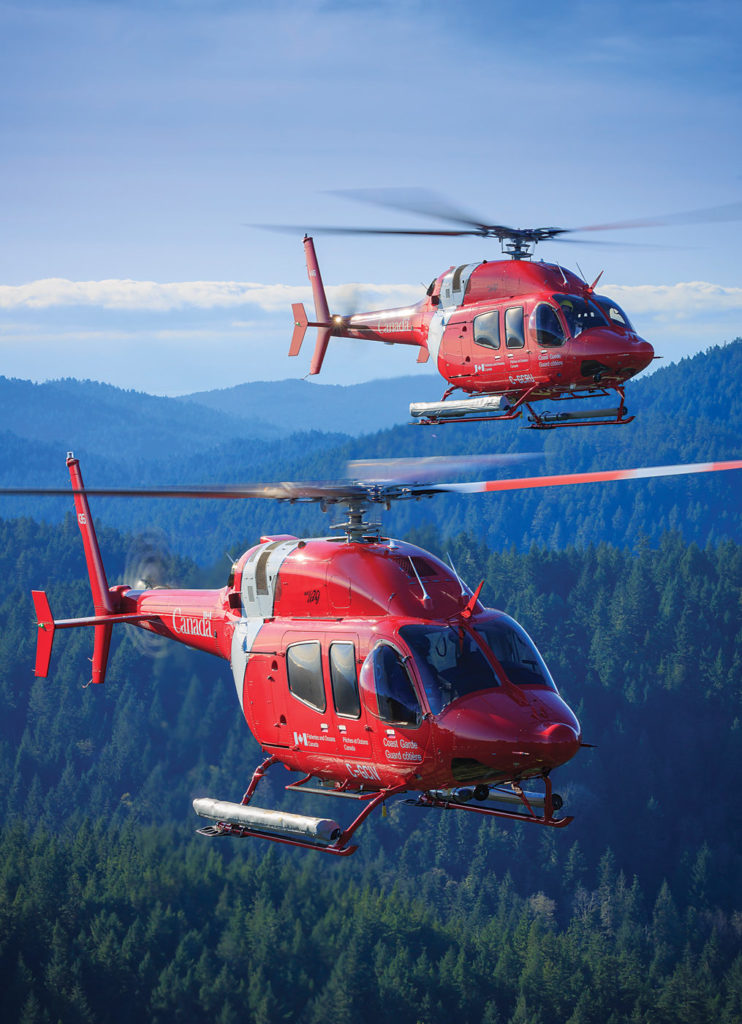 Two of the Canadian Coast Guard's new Bell 429s, powered by P&WC PW207D1 engines. Heath Moffatt Photo