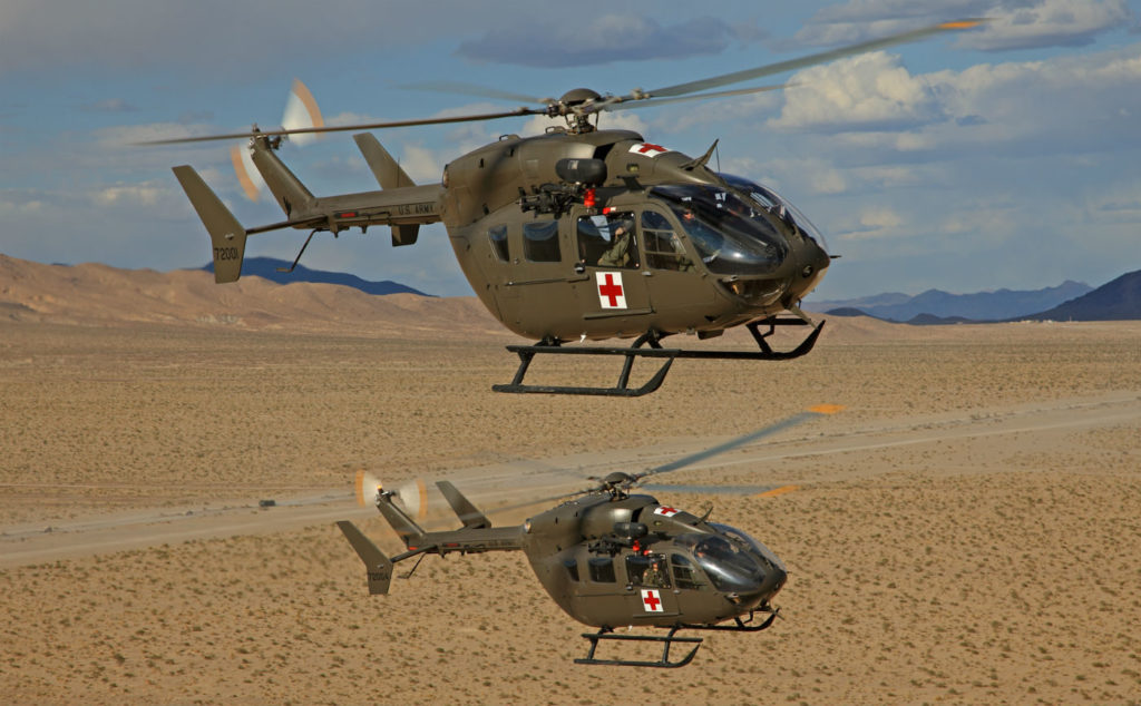 The U.S. Army ordered the UH-72A Lakota, a variant of the H145M, in 2006 as its light utility helicopter and currently operates a fleet of 400.