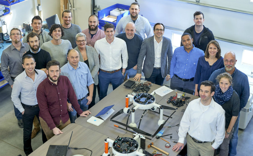 The Microdrones team in Vaudreuil-Dorion, Que. Microdrones also has offices in Siegen, Germany and Rome, New York - as well as representatives around the world. Microdrones Photo