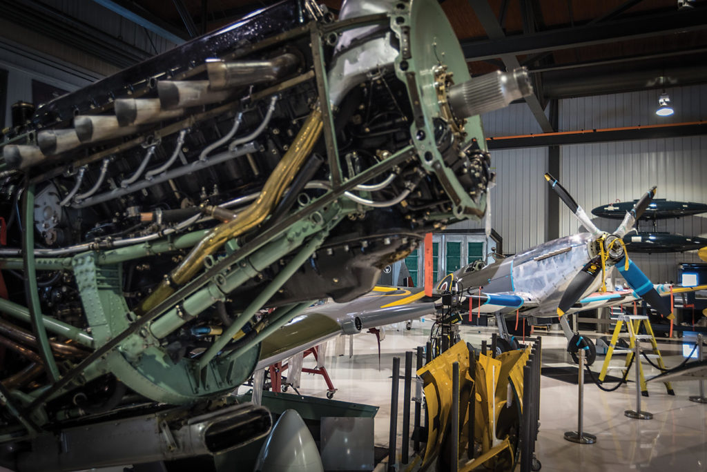 As of May 2017, the Michael Potter Collection includes two of the finest Spitfire restorations on the planet--both painted to honour the men and aircraft of RCAF squadrons in the Second World War. Peter Handley Photo