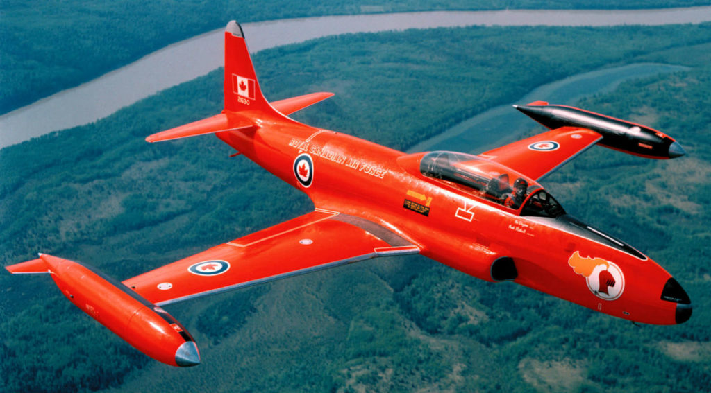 The Red Knight was one of Canada's early aerobatic aircraft, a forerunner to the Canadian Forces Snowbirds that performed for hundreds of audiences during the 1950s and '60s. Diecast Aircraft Forum Photo
