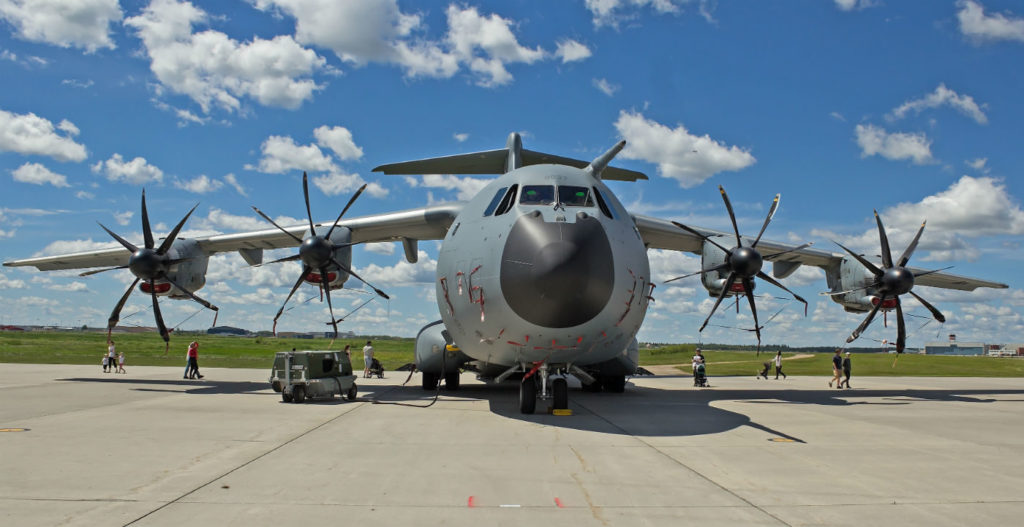 The exercise also saw A400M heavy tactical airlift aircraft from France (pictured here) and E-3 Sentry airborne command and control aircraft. 