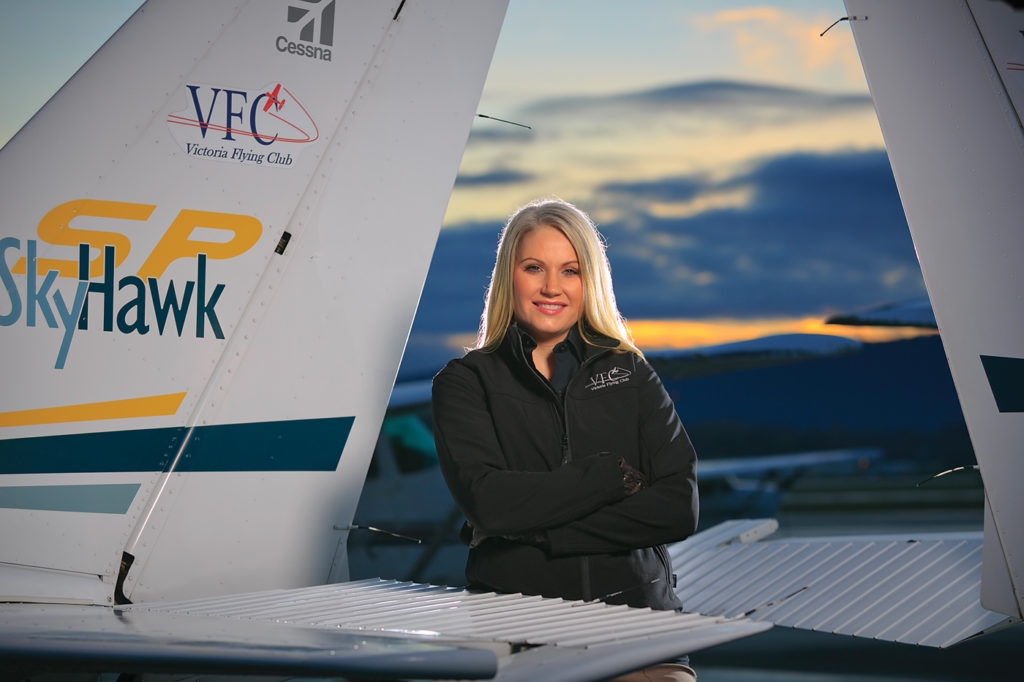 Laura Van Buskirk, a flight instructor at Victoria Flying Club. Heath Moffatt Photo