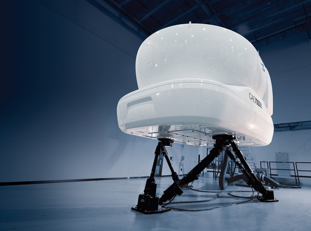 The CAE 7000XR Series full-flight simulator (FFS) meets specific operator requirements while surpassing Level D regulatory requirements. Among its features are upset prevention and recovery training capability and the next generation instructor office. 