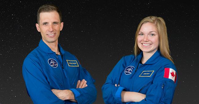After a year-long evaluation, the Canadian Space Agency selected Jenni Sidey and Joshua Kutryk from among 17 finalists and 3,772 applicants to be Canada's newest astronauts. Canadian Space Agency Photo