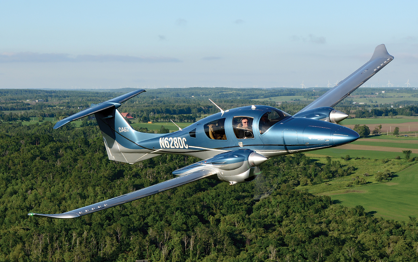 Diamond Aircraft’s new all-composite DA62 fits a myriad of missions: twin-e...