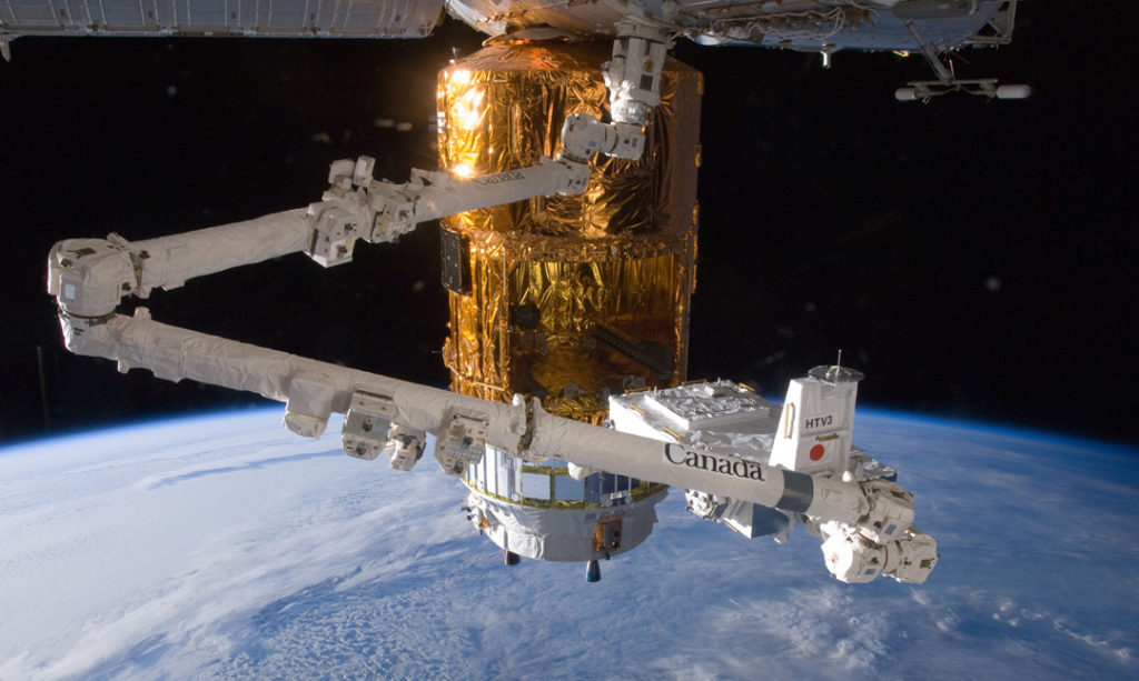 Canadarm2 in action on the International Space Station
