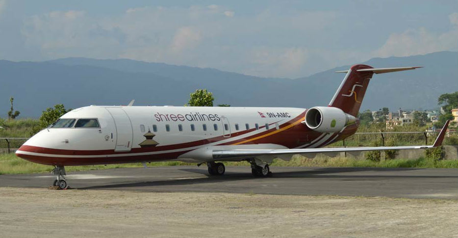 Shree Airlines has launched new fixed-wing operations in the regions of Nepal with two CRJ200 aircraft and one CRJ700 aircraft. Bombardier Photo