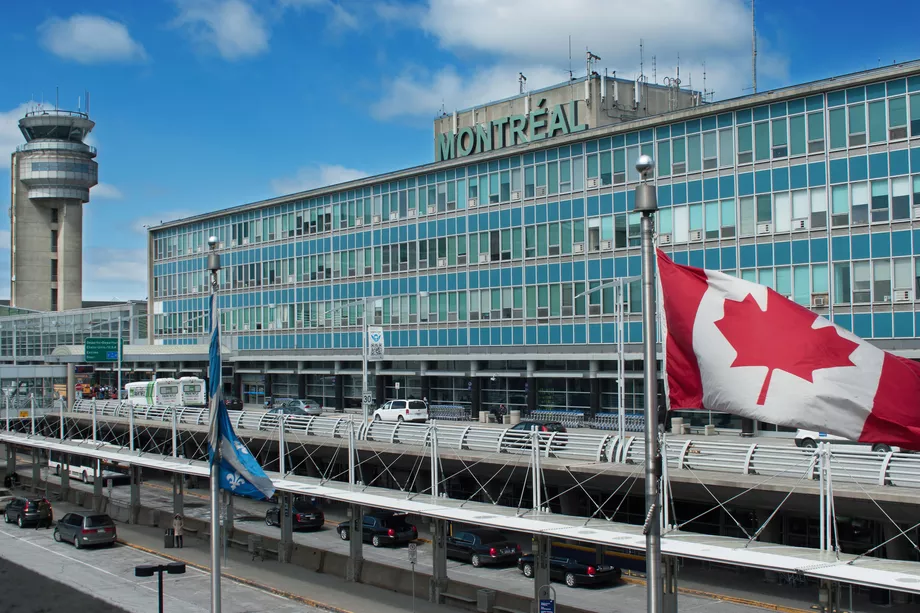 Head on view of Montréal-Pierre Elliott Trudeau International Airport