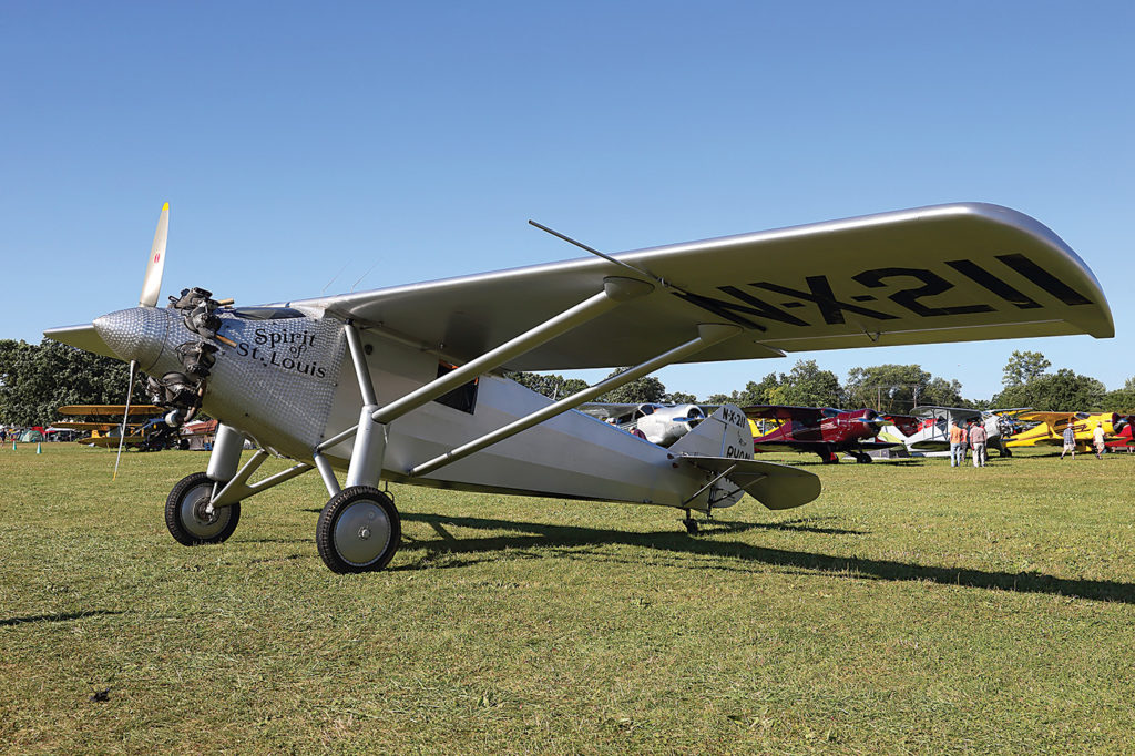 This Spirit of St. Louis replica, the second to be completed by the EAA, was finished in 1991. Skies test pilot Rob Erdos was lucky to fly the aircraft at Oshkosh 2017 in recognition of the 90th anniversary of Lindbergh's flight. Parr Yonemoto 