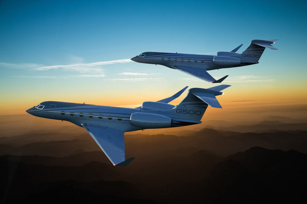 Gulfstream G500 and G600 in flight