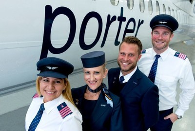Porter Airlines pilots and flight attendants will wear custom Fly Pink epaulets and pins to raise awareness for breast cancer.