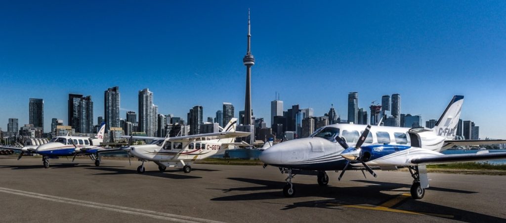 Flights will operate between Kitchener-Waterloo and Toronto Island on an eight-seat twin-engine Piper aircraft owned by FlyGTA Airlines. FlyGTA Photo