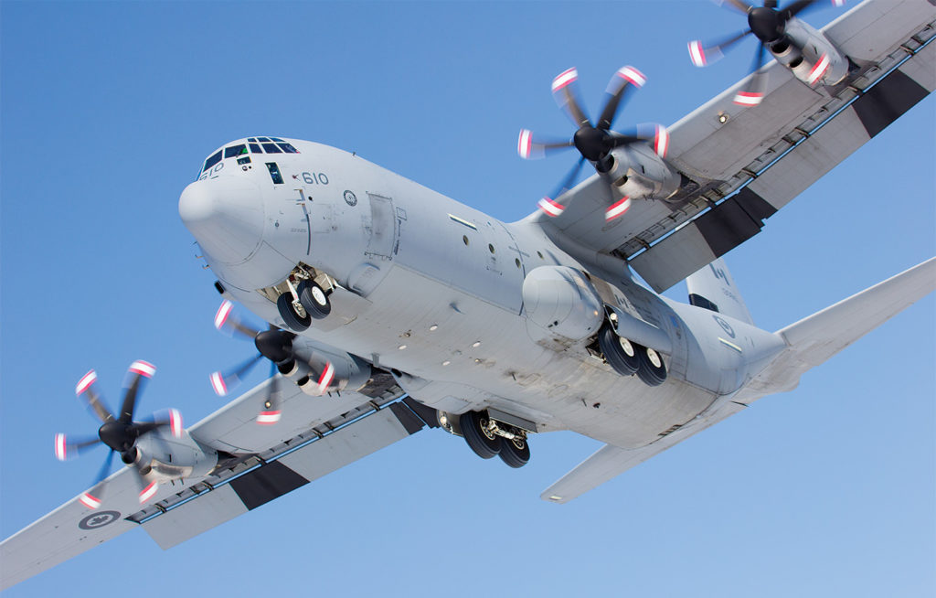 CC-130J Hercules in flight