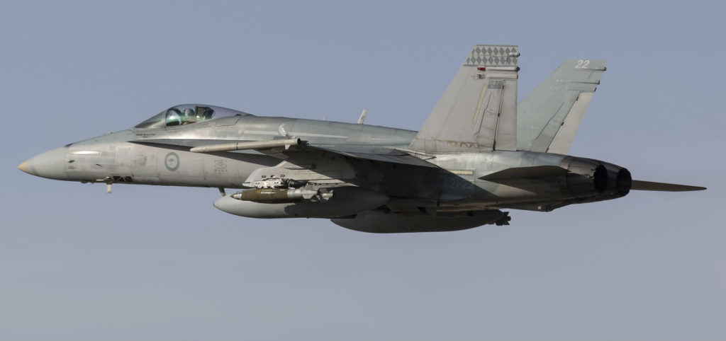 F-18 Hornet in flight