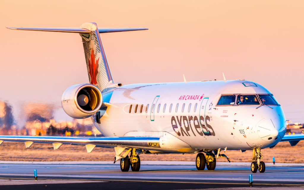 Air Canada Express Bombardier CRJ on runway