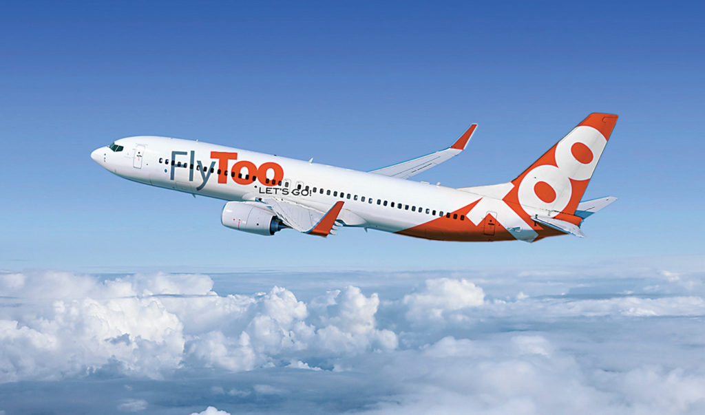 FlyToo aircraft in flight
