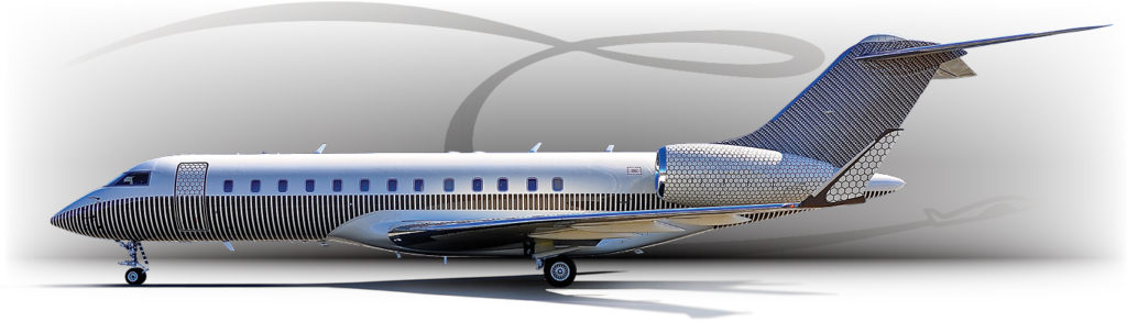 Exterior photo of Bombardier Global business jet