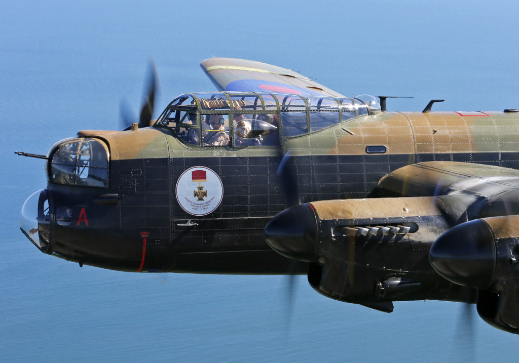 Lancaster in flight