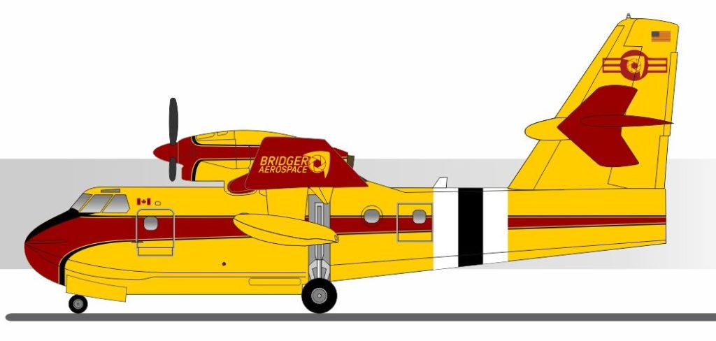 Side view - drawing of CL-415EAF