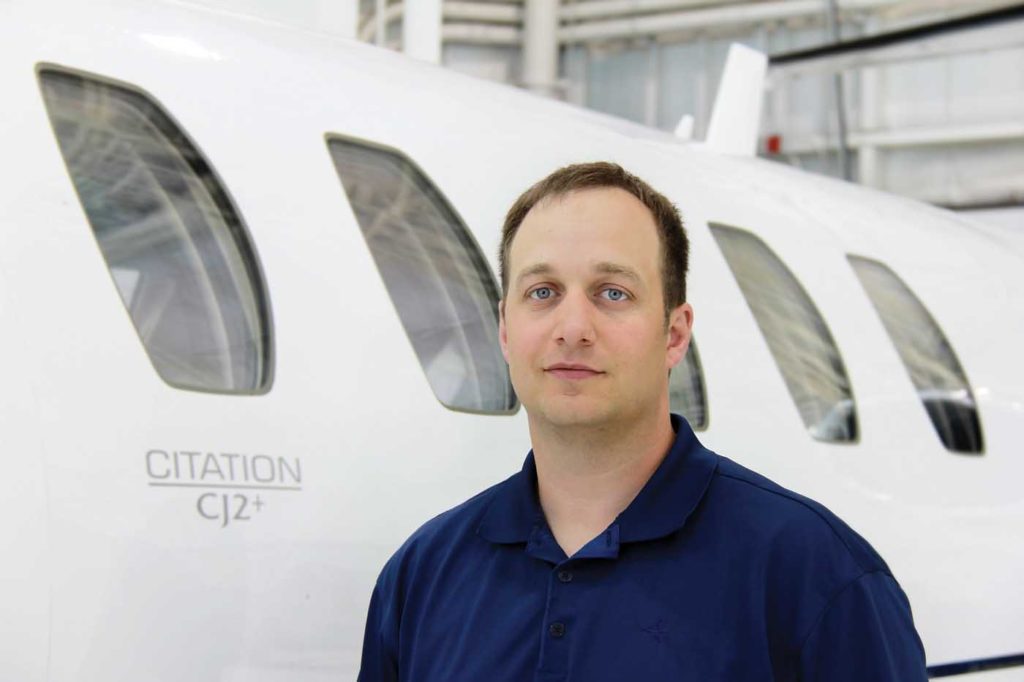AirSprint maintenance director Chris Foley and his staff have helped keep the company's aircraft availability rate at 93.25 per cent so far in 2018. Adriana Bernal Photo