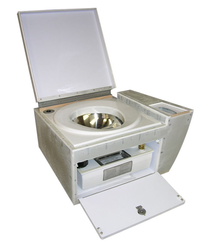 AvFab's STC-approved toilet seat kit includes the composite toilet cabinet, flushing unit and installation materials. AvFab Photo