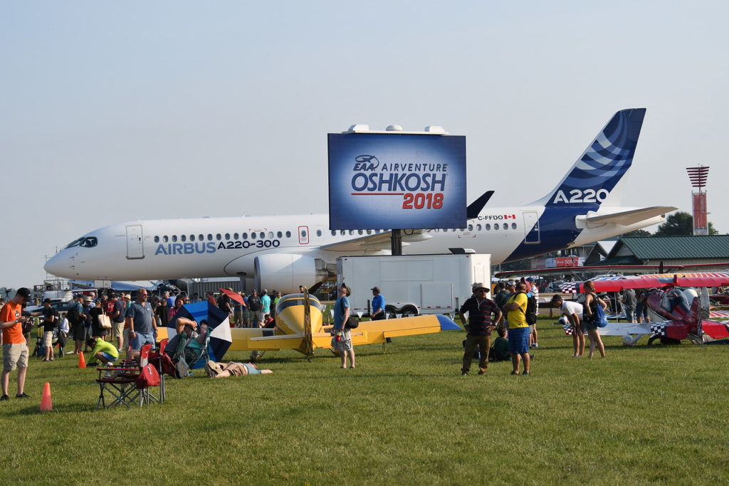 The Airbus A220-300 jetliner originated in Canada but is now marketed by entities based in California and France, respectively. Kenneth I. Swartz Photo