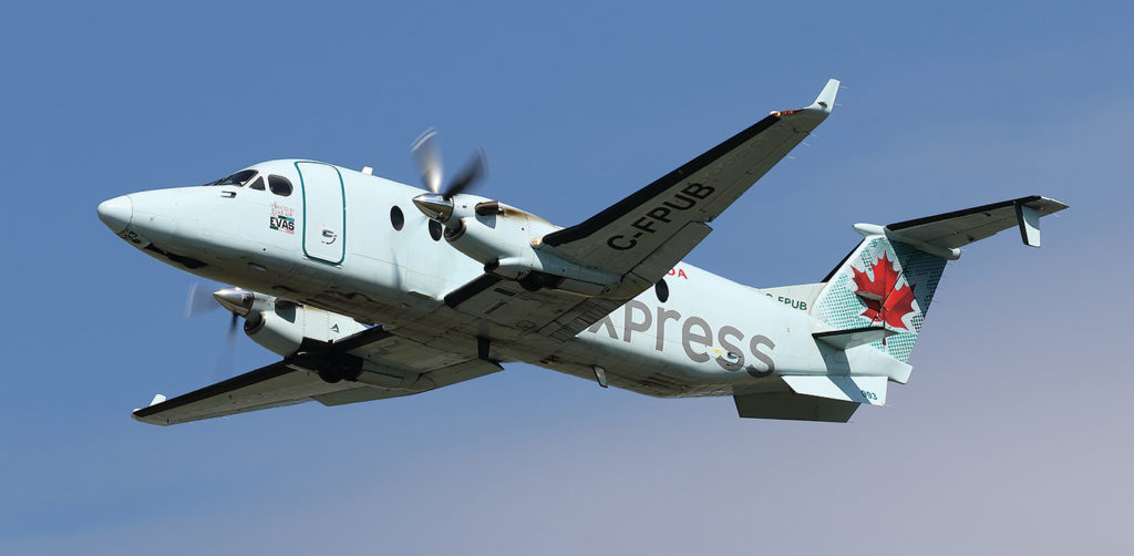 Air Canada Express aircraft in flight
