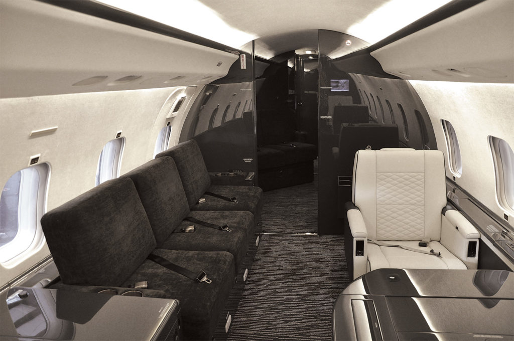 Business jet interior