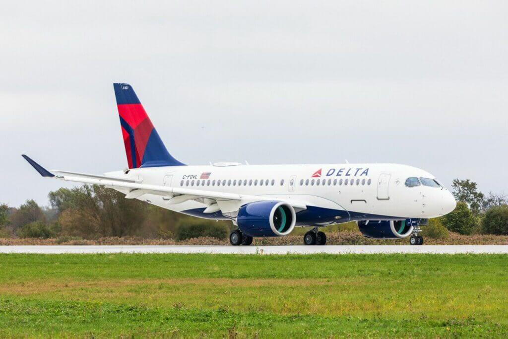 Delta Air Lines takes delivery of its first Airbus A220 - Skies Mag