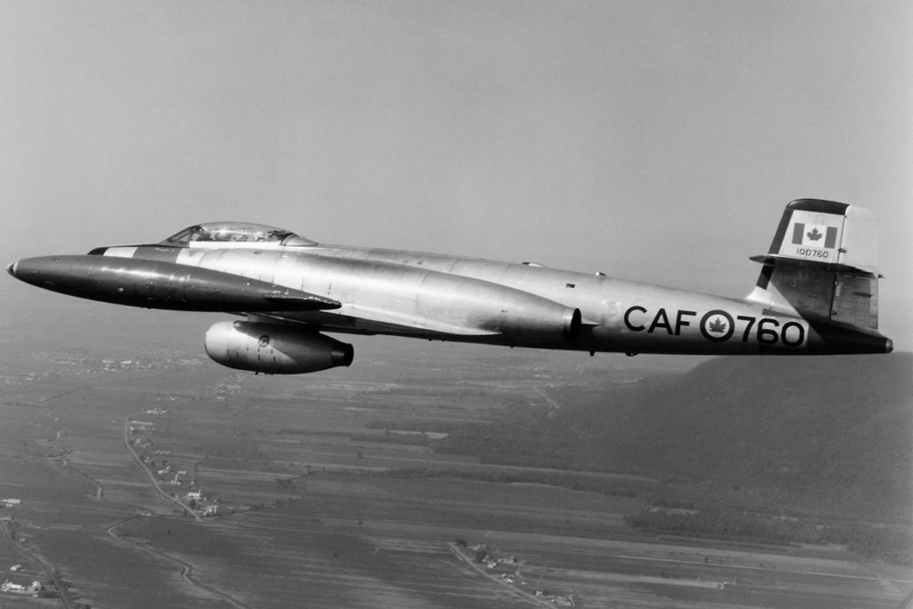 The CF-100 made its first flight in August 1968 and was used to flight test new engines until retiring in 1982. Pratt & Whitney Canada Photo