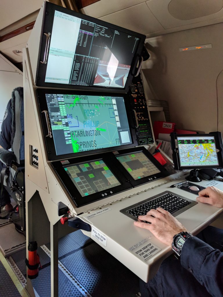 ViDAR control panel onboard an aircraft. Sentient Vision Photo