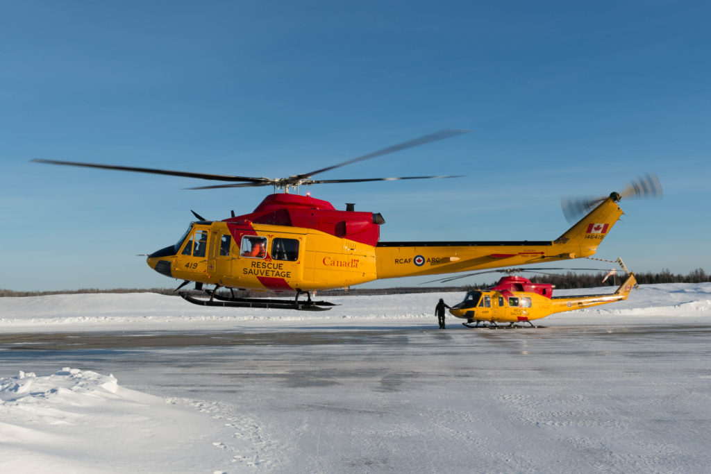 Two CH-146 Griffon helicopters